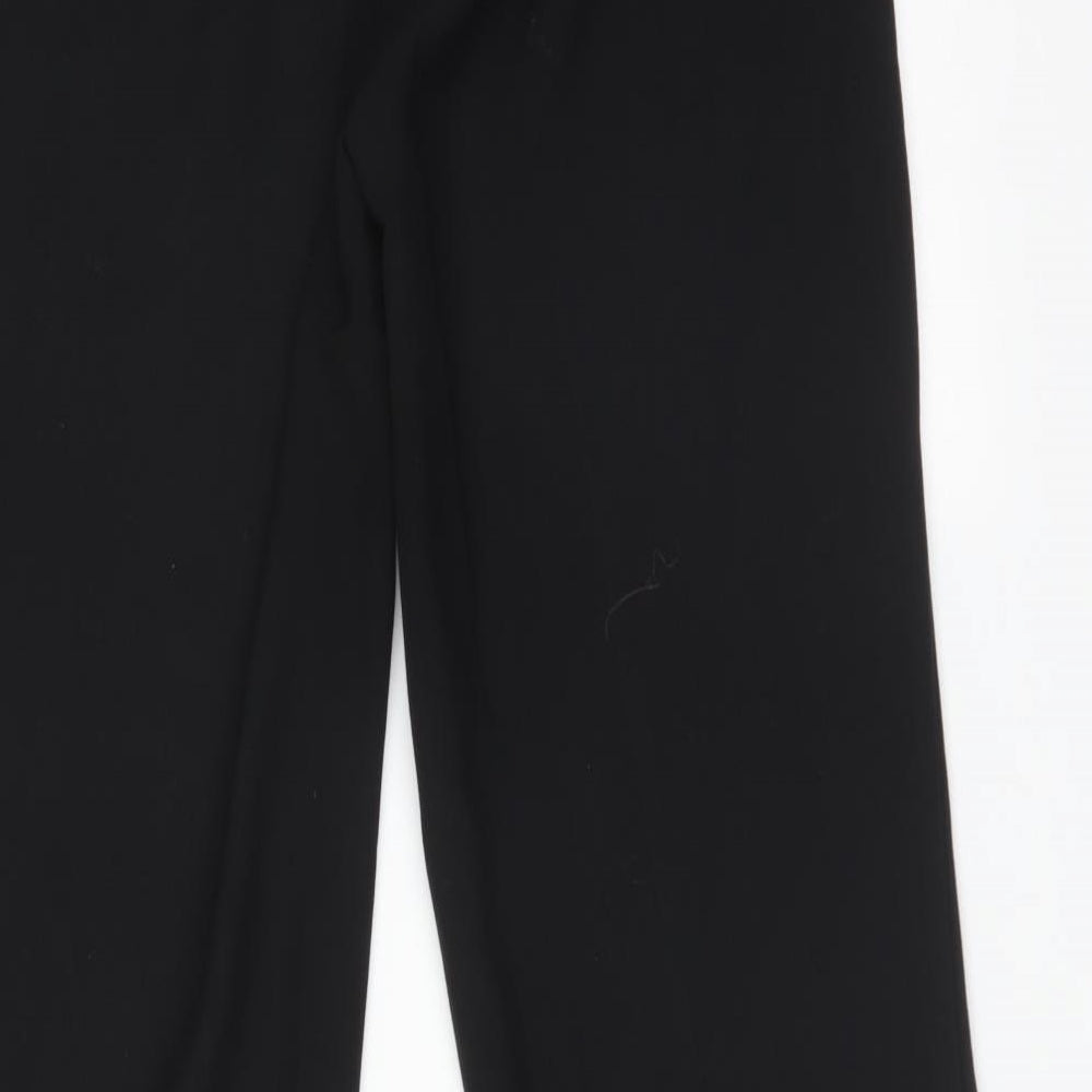 George Womens Black Polyester Trousers Size 14 L32 in Regular