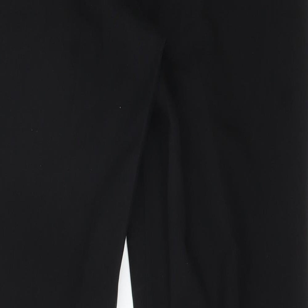 Womens UK Size 10 Peacocks Regular Fit Black Trousers