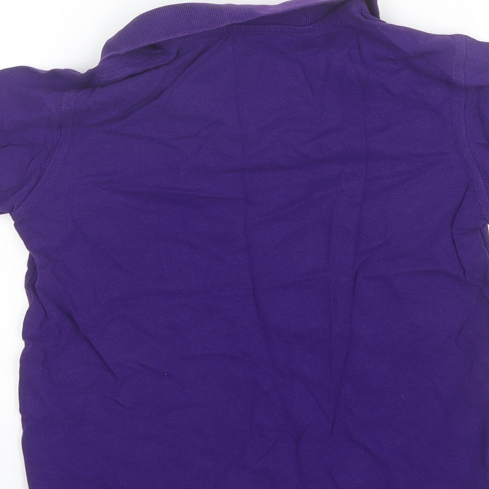 Georgeq Boys Purple Cotton Basic Polo Size 9-10 Years Collared
