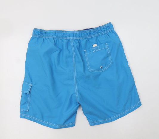 Matalan Mens Blue Polyester Cargo Shorts Size L L7 in Regular