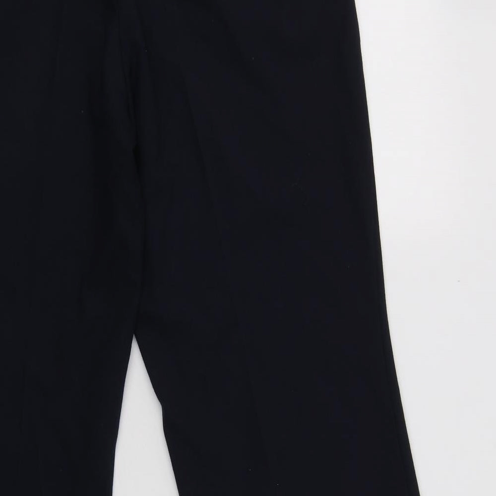 Womens UK Size 14 M&S Regular Fit Dress Pants Blue Trousers