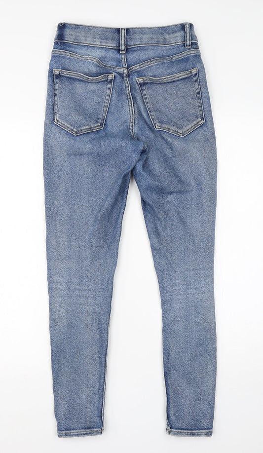 Topshop Womens Blue Cotton Skinny Jeans Size 26 L26 in Regular