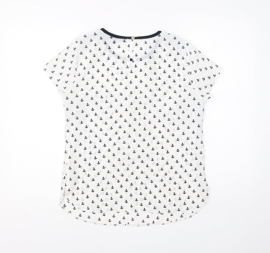 Womens UK Size 10 Debenhams White Basic Blouse