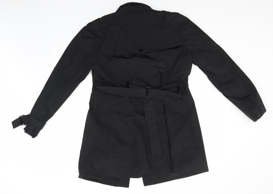 Womens UK Size Preworn Black Overcoat