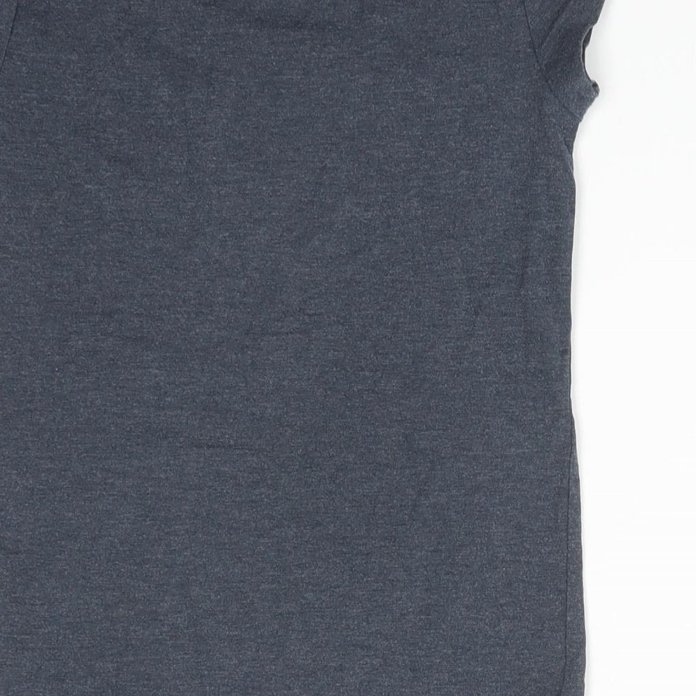 Liverpool FC Girls Grey Cotton Basic T-Shirt Size 7-8 Years Crew Neck - LFC. WALK ON WITH HOPE IN YOUR HEART