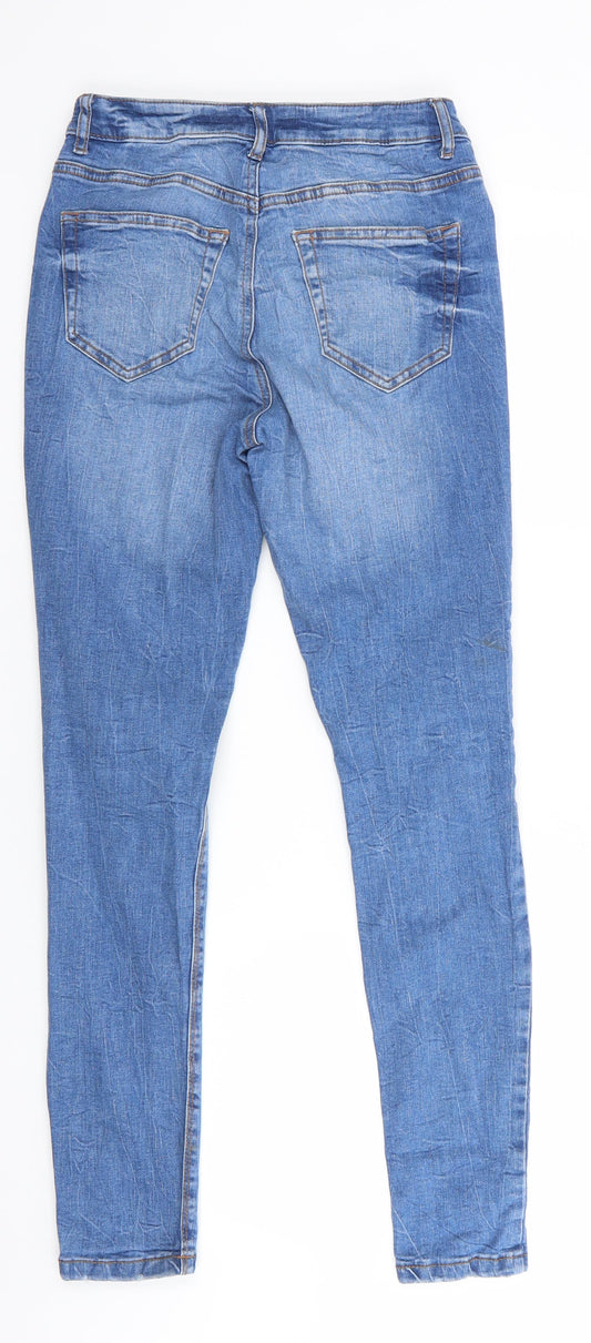 Denim Co Womens Blue Cotton Skinny Jeans Size 10 L28 in Regular - Mid Blue