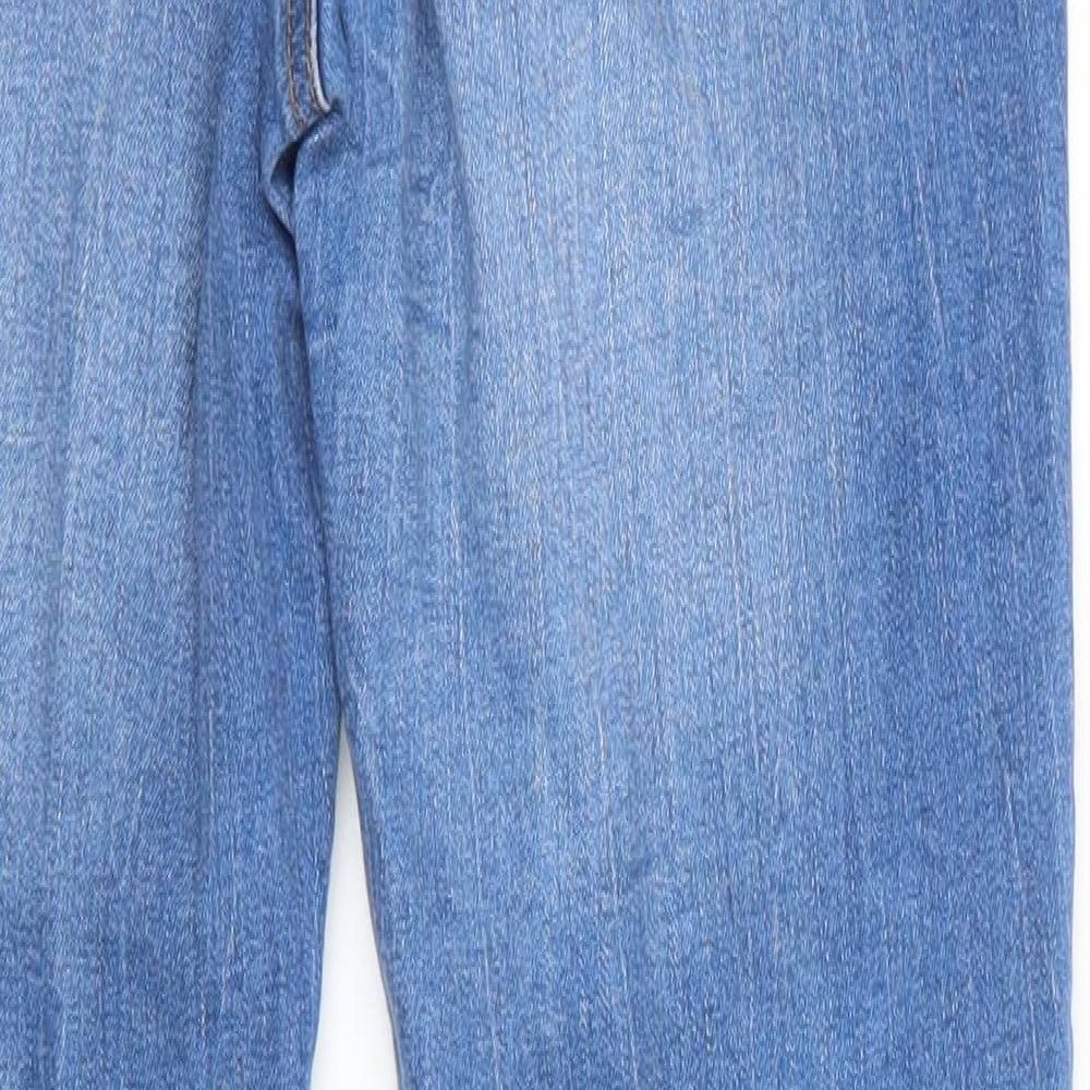 Brand and care label for Denim Co women’s blue cotton skinny jeans, size UK 10, 28-inch leg regular - mid blue
