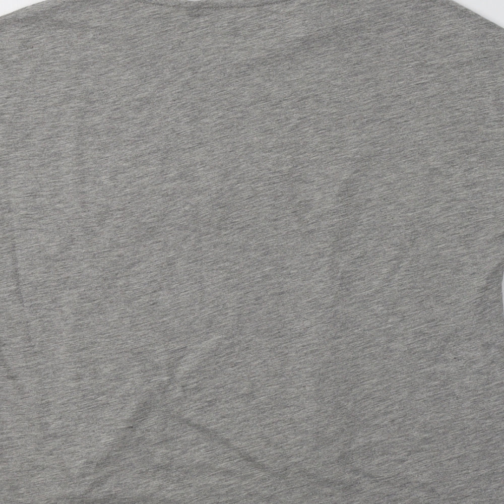 Womens UK Size 8 Red Herring Grey Basic T-Shirt