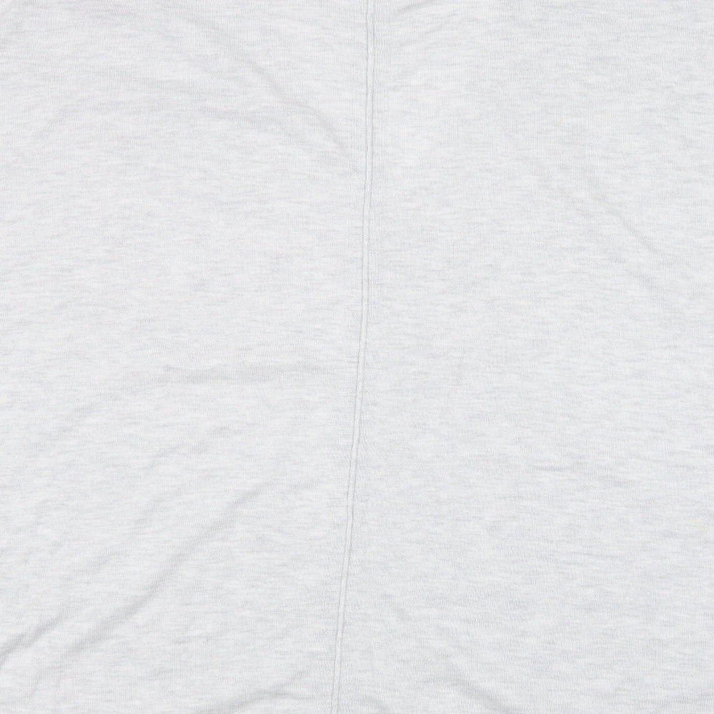 George Womens Grey V-Neck Nylon Pullover Jumper Size XL