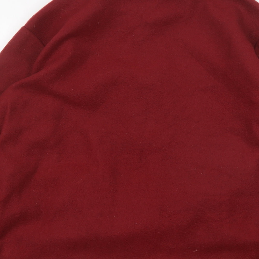 Womens UK Size 10 Anne De Lancay Red Full Zip Jumper