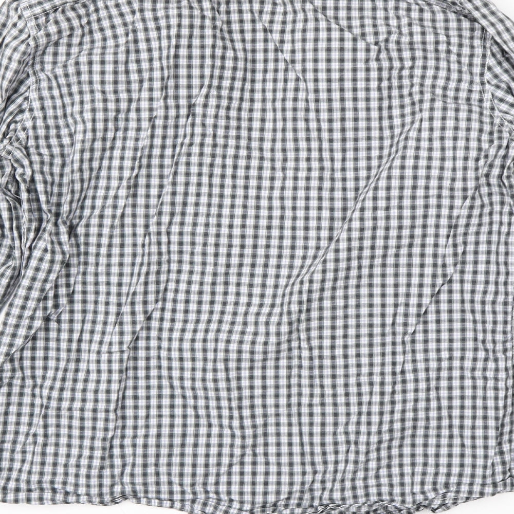 Mens UK Size M M&S Grey Button-Up Long Sleeve Casual Shirt
