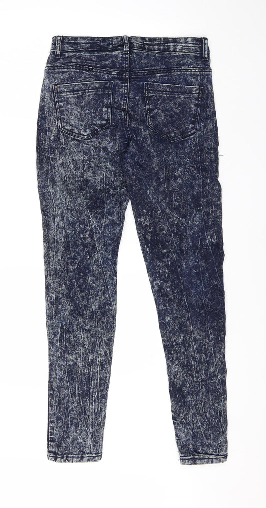 Select Womens Blue Cotton Skinny Jeans Size 8 L28 in Regular