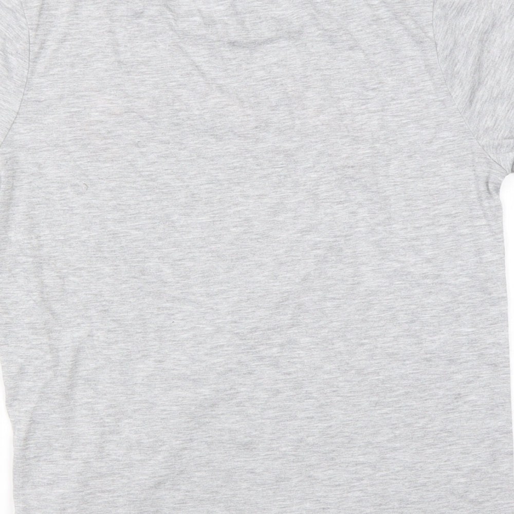 Primark Womens Grey Viscose Basic T-Shirt Size 12 Roll Neck