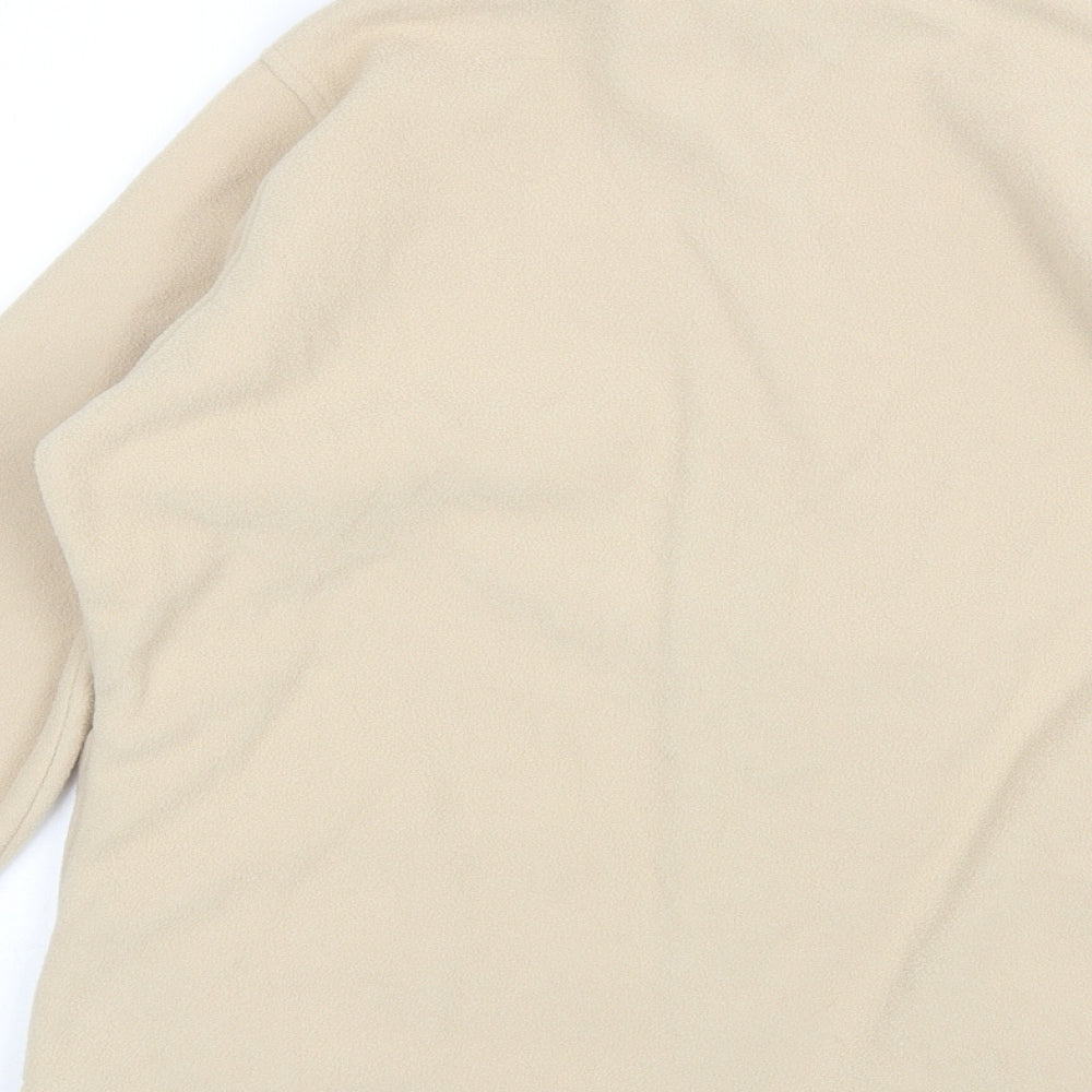 Womens UK Size M Isle Beige Full Zip Jumper