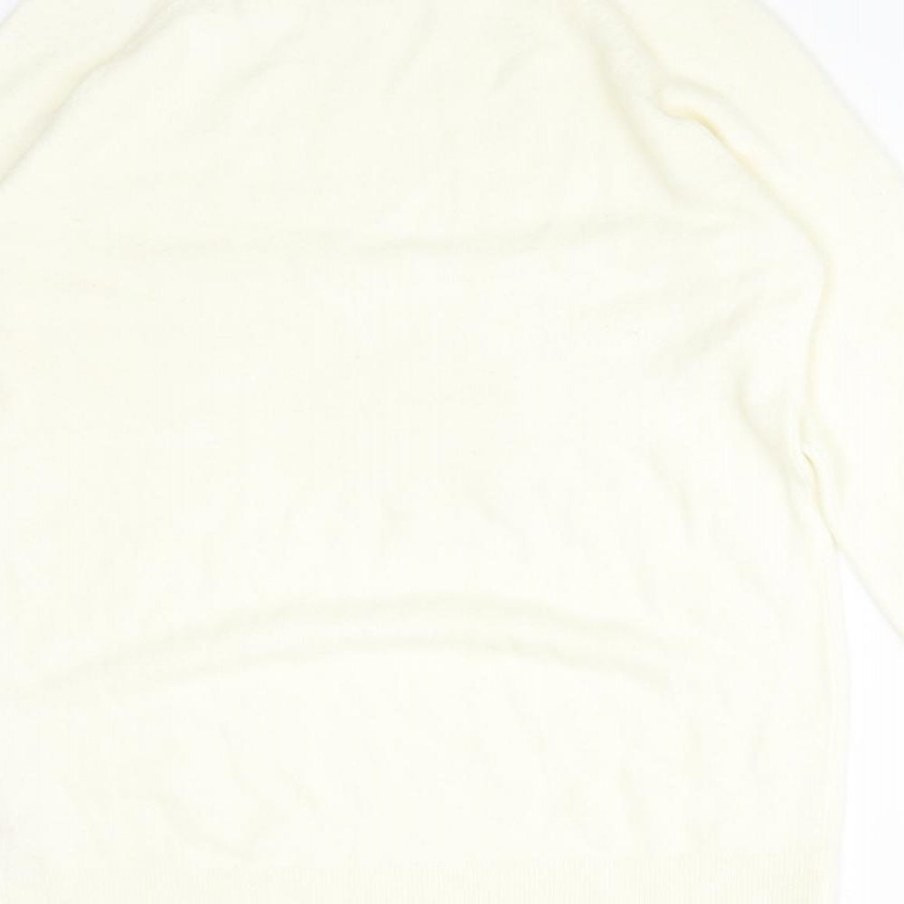 Womens UK Size 12 Atmosphere Ivory Basic T-Shirt