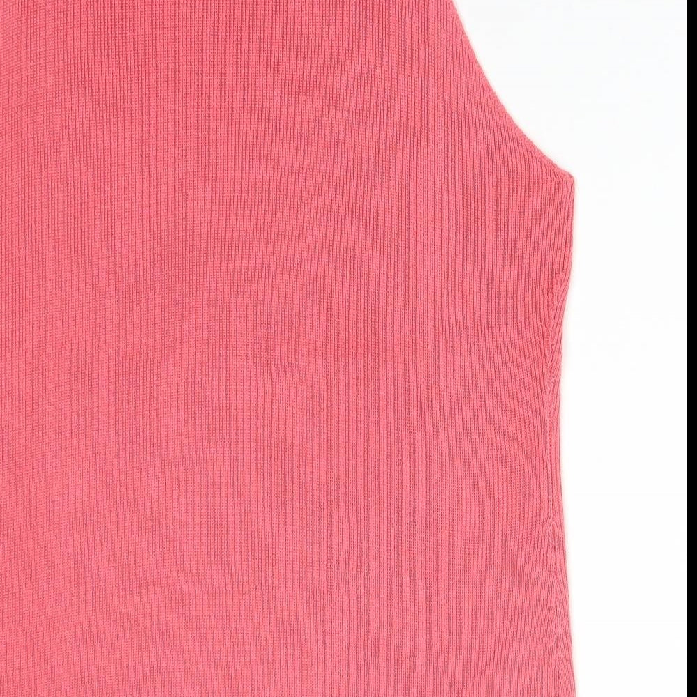 Womens UK Size 20 Sara Pink Basic T-Shirt