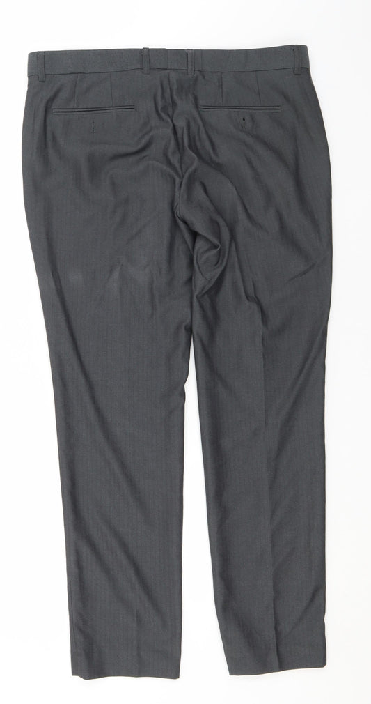 Womens UK Size 34 in Very Regular Fit Dress Pants Grey Trousers