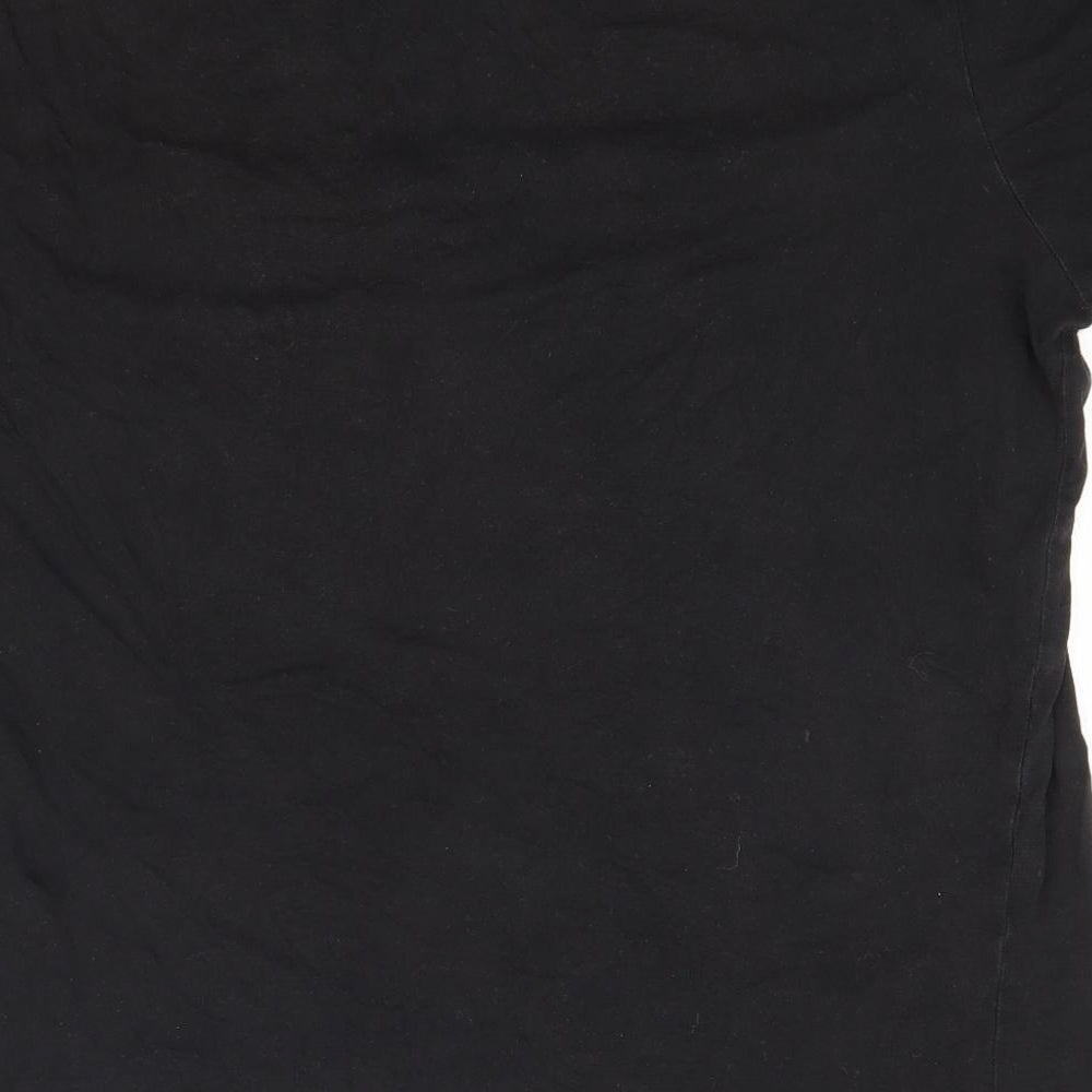 Brand and care label for Divided women’s black basic t-shirt, size L, round neck - au revoir 1989 - 96