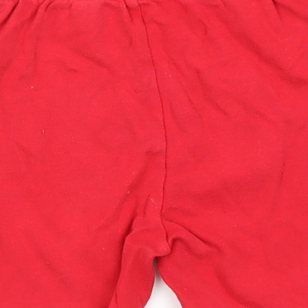 George Baby Red Cotton Sweatpants Leggings Size 12-18 Months