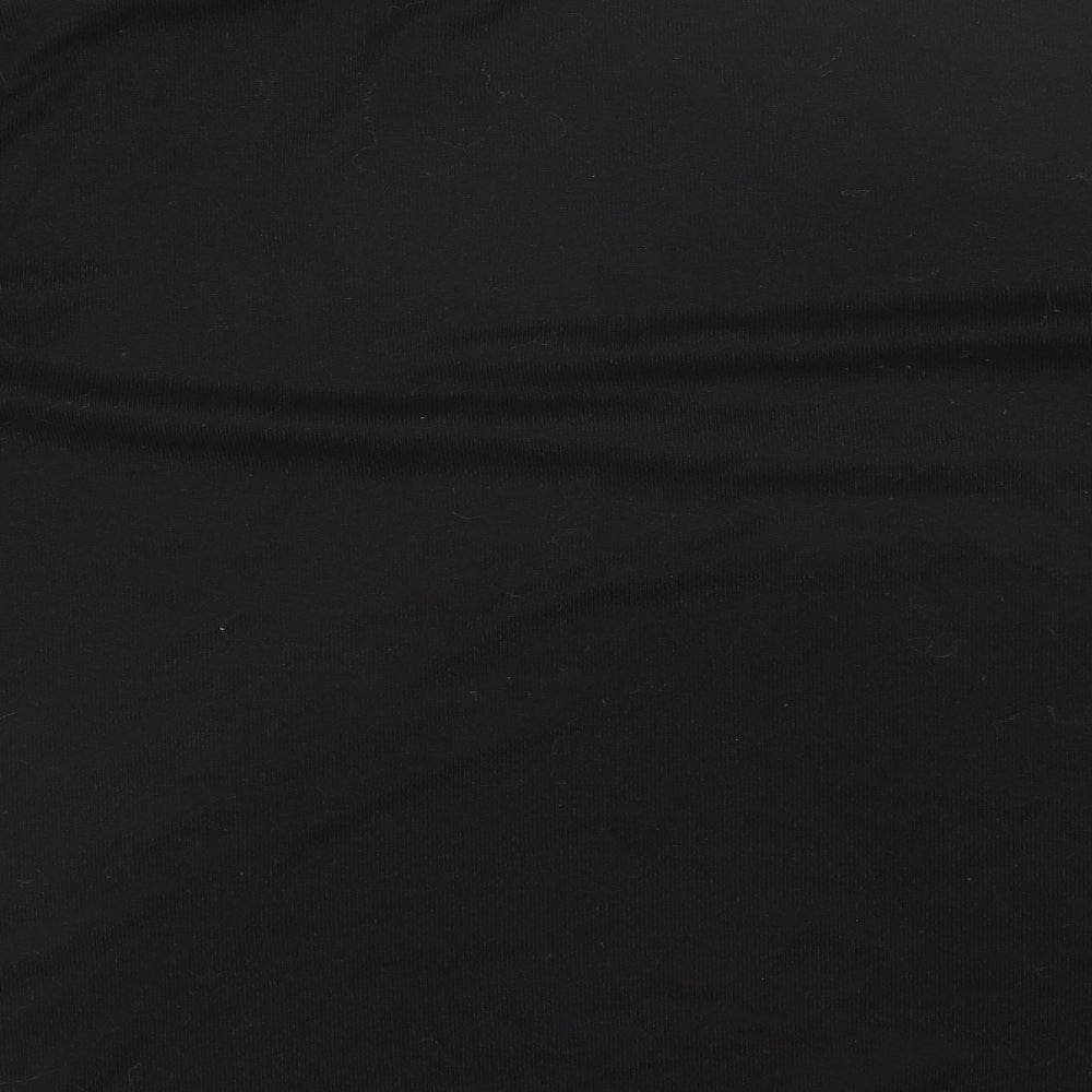 George Womens Black Round Neck Polyester Pullover Jumper Size M