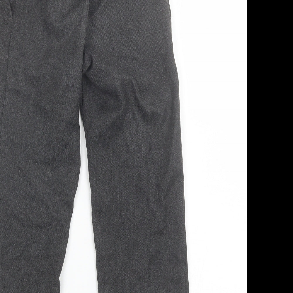 Brand and care label for George boys’ grey polyester dress pants trousers, size 6-7, years regular