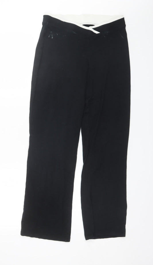 Womens UK Size 10 Marks and Spencer Regular Fit Black Trousers