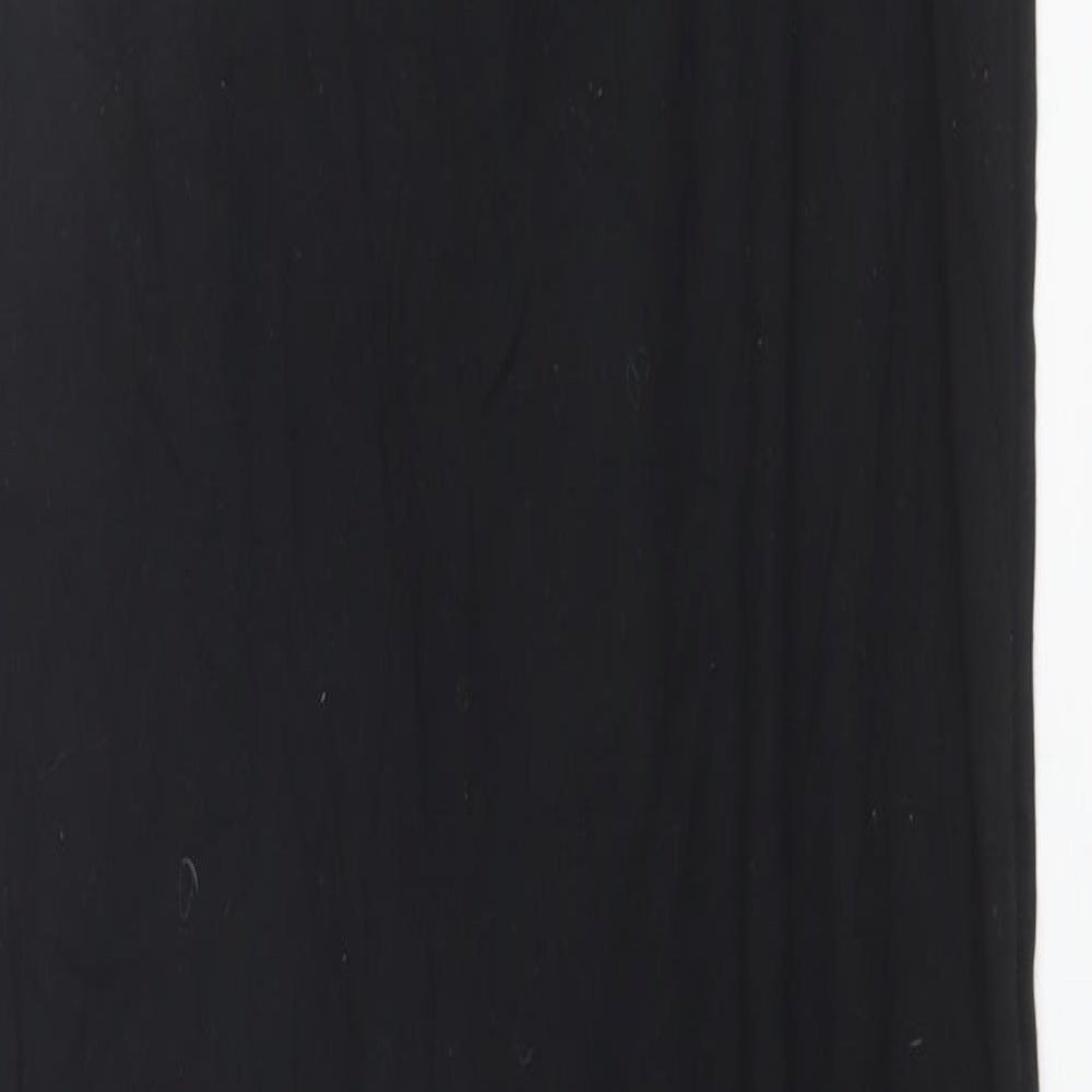 Brand and care label for George women’s black polyester tank dress, size UK 14, round neck