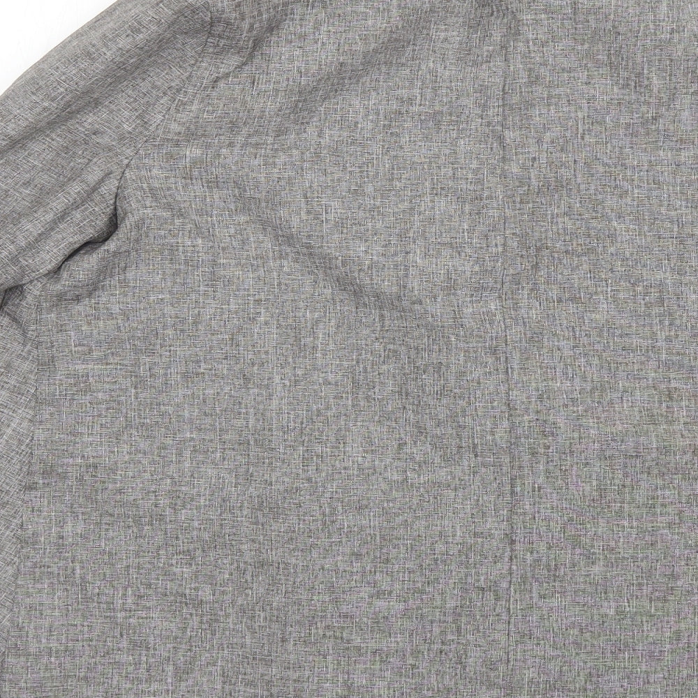 Brand and care label for SHEIN women’s grey jacket, size L
