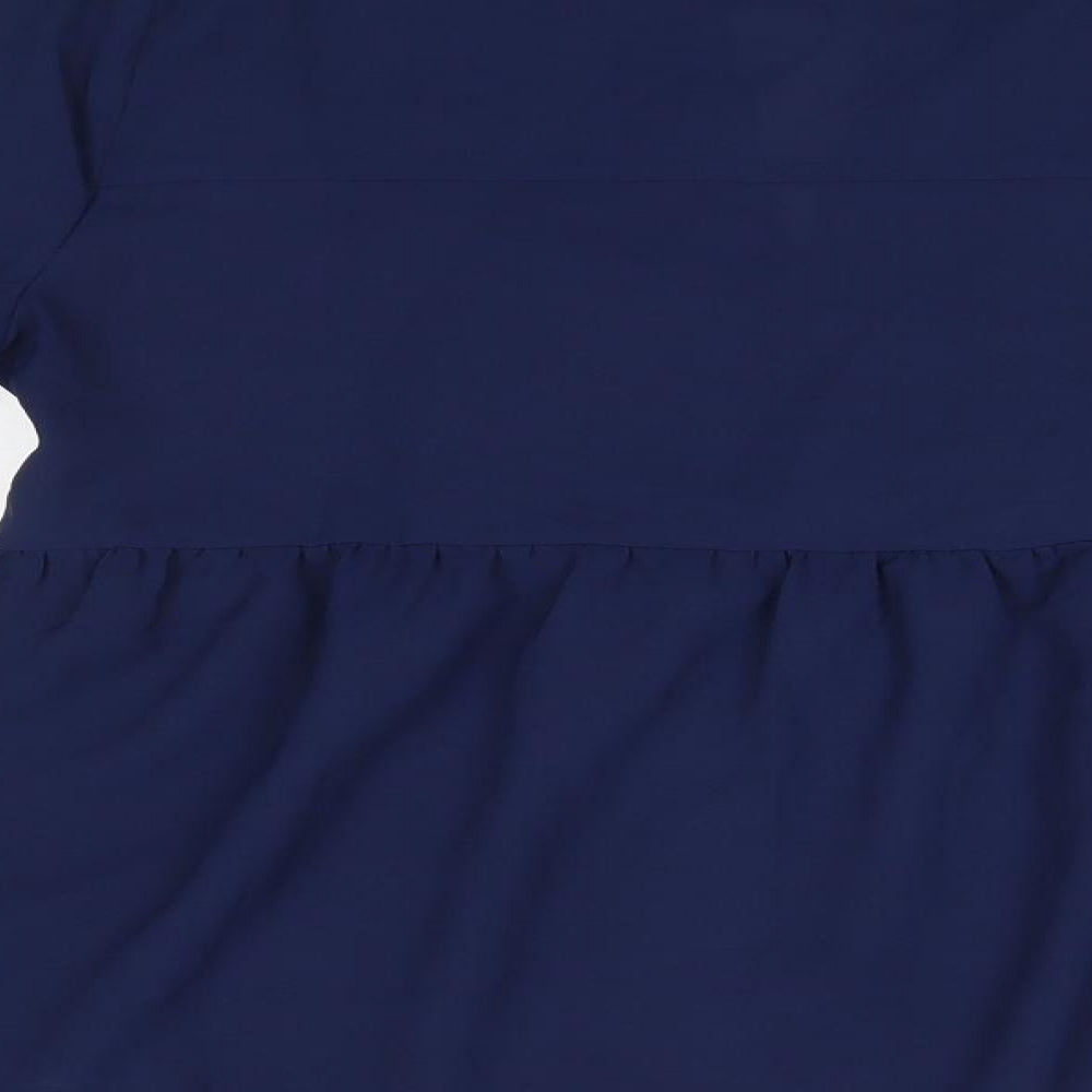 SheIn Womens Blue Polyester Basic Blouse Size XS Round Neck