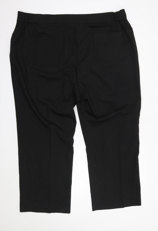Womens UK Size 28 Tailored Regular Fit Dress Pants Black Trousers