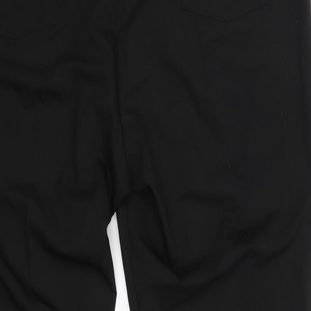 Womens UK Size 28 Tailored Regular Fit Dress Pants Black Trousers
