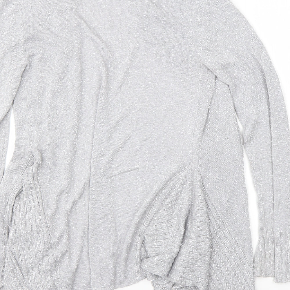 Belldini Womens Grey Round Neck Viscose Cardigan Jumper Size S