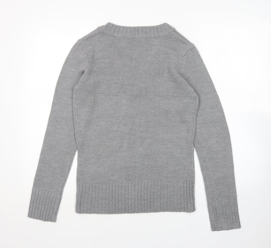 Womens UK Size 12 Redoute Grey Pullover Jumper