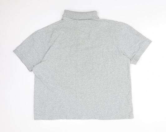 Easy Mens Grey Cotton Polo Size L Collared