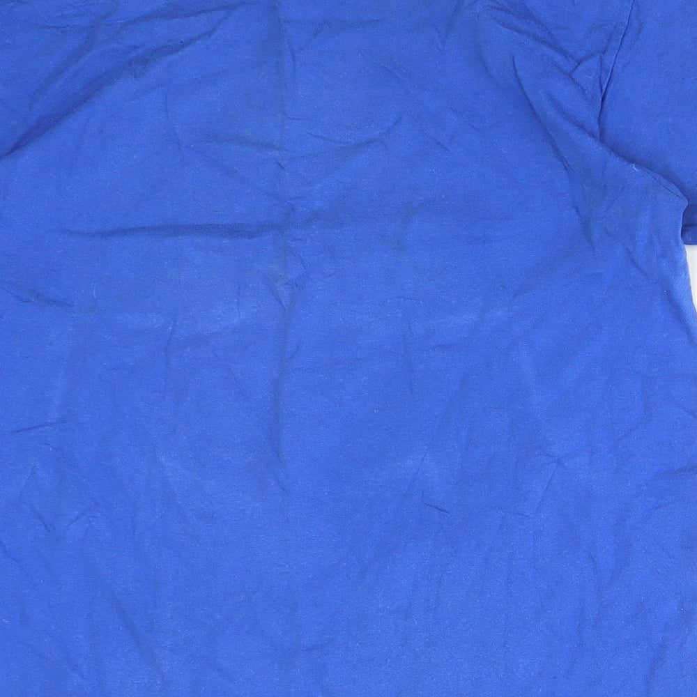 Fruit of the Loom Boys Blue Cotton Basic T-Shirt Size 12-13 Years Crew Neck - MONKEY. LAUGH NOW BUT ONE DAY WE'LL BE IN CHARGE