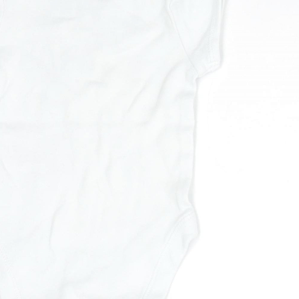 Primark Baby White Cotton Babygrow One-Piece Size 0-3 Months - I AM THE FUTURE