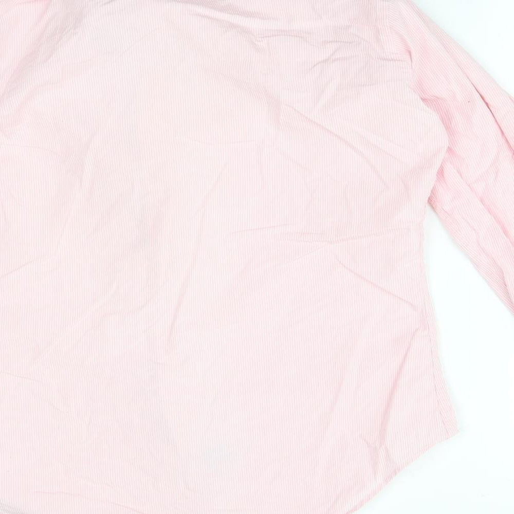 Mens UK Size 15.5 JOHN FRANCOME Pink Button-Up Long Sleeve Casual Shirt