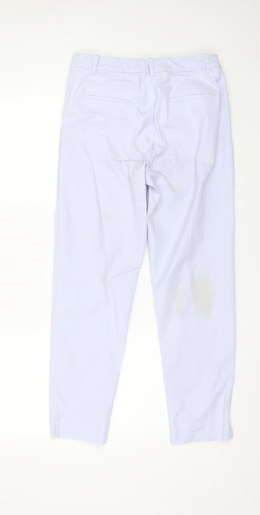 Womens UK Size 8 Marks and Spencer Regular Fit Blue Trousers