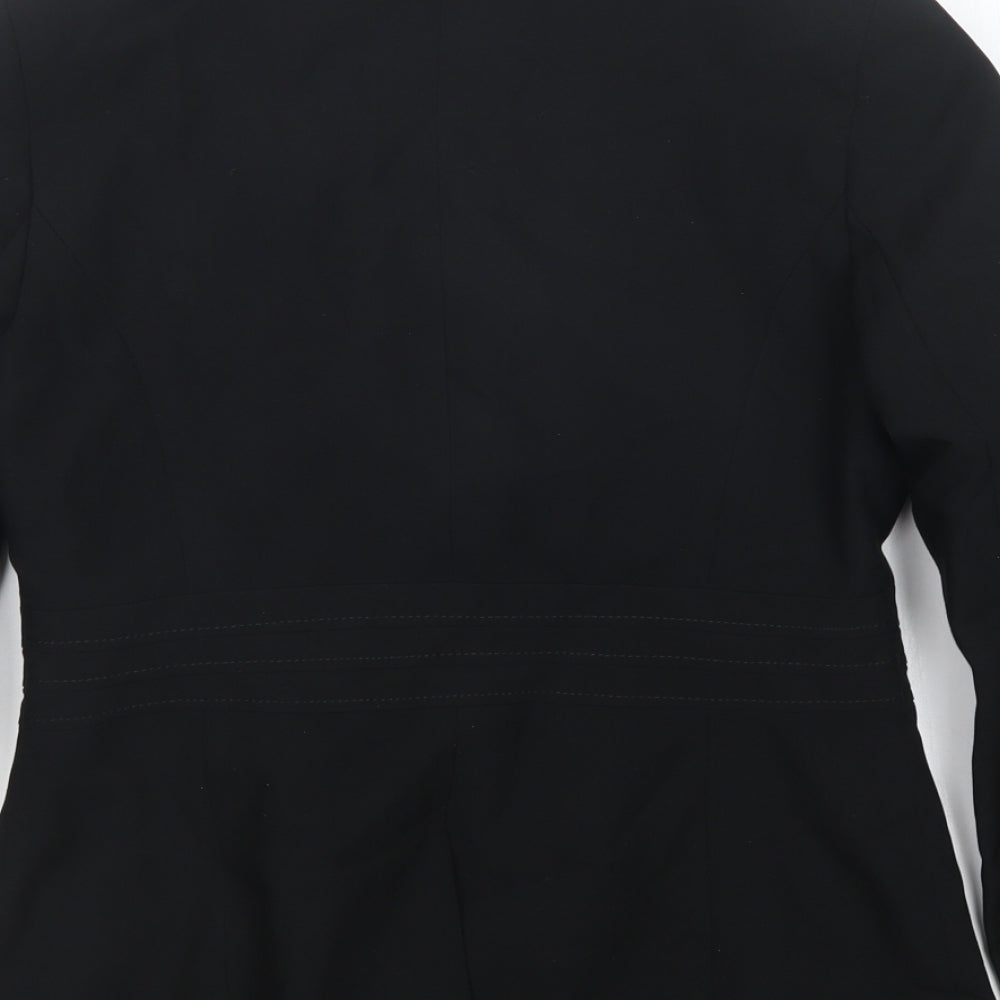 South Womens Black  Polyester Jacket Suit Jacket Size 10