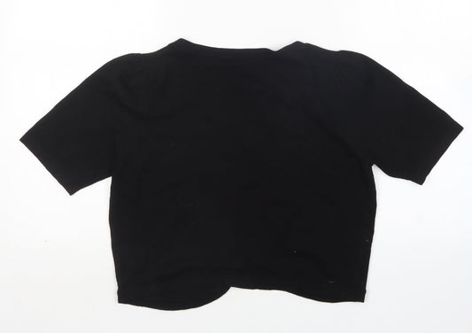 BHS Womens Black Round Neck Viscose Cardigan Jumper Size 12