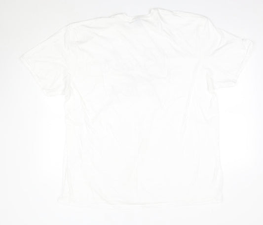 Womens UK Size 2XL Gildan White Basic T-Shirt