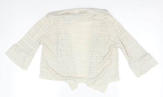 Womens UK Size 8 M&S Gold Cardigan Jumper