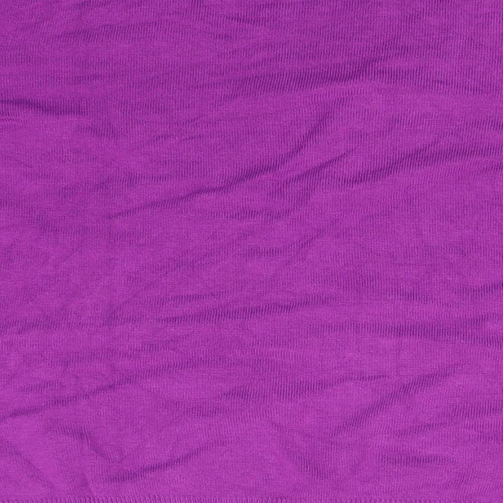 Marks and Spencer Womens Purple Round Neck Viscose Pullover Jumper Size 14