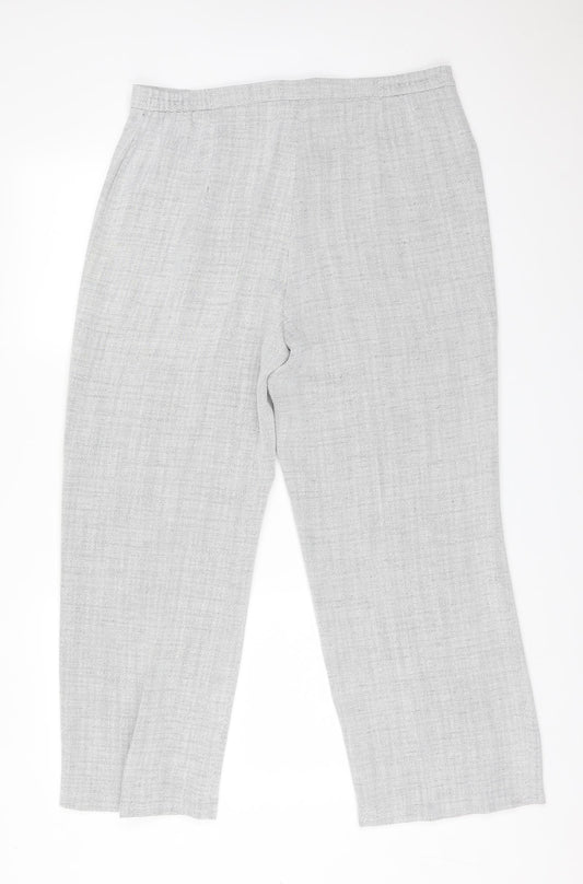 Womens UK Size 18 Gold Regular Fit Grey Trousers