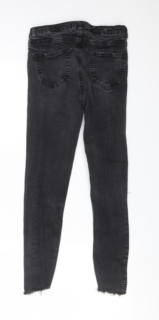 New Look Womens Black Cotton Skinny Jeans Size 8 L25 in Regular