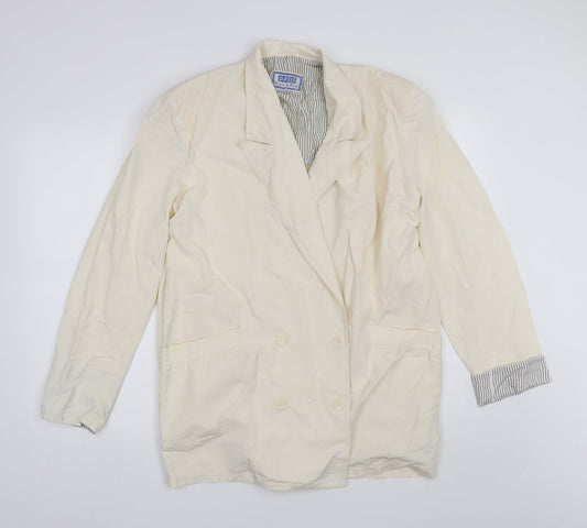 Oasis Womens Ivory Jacket Size L