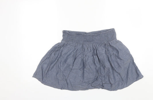 F&F Womens Blue Cotton Mini Skirt Size L