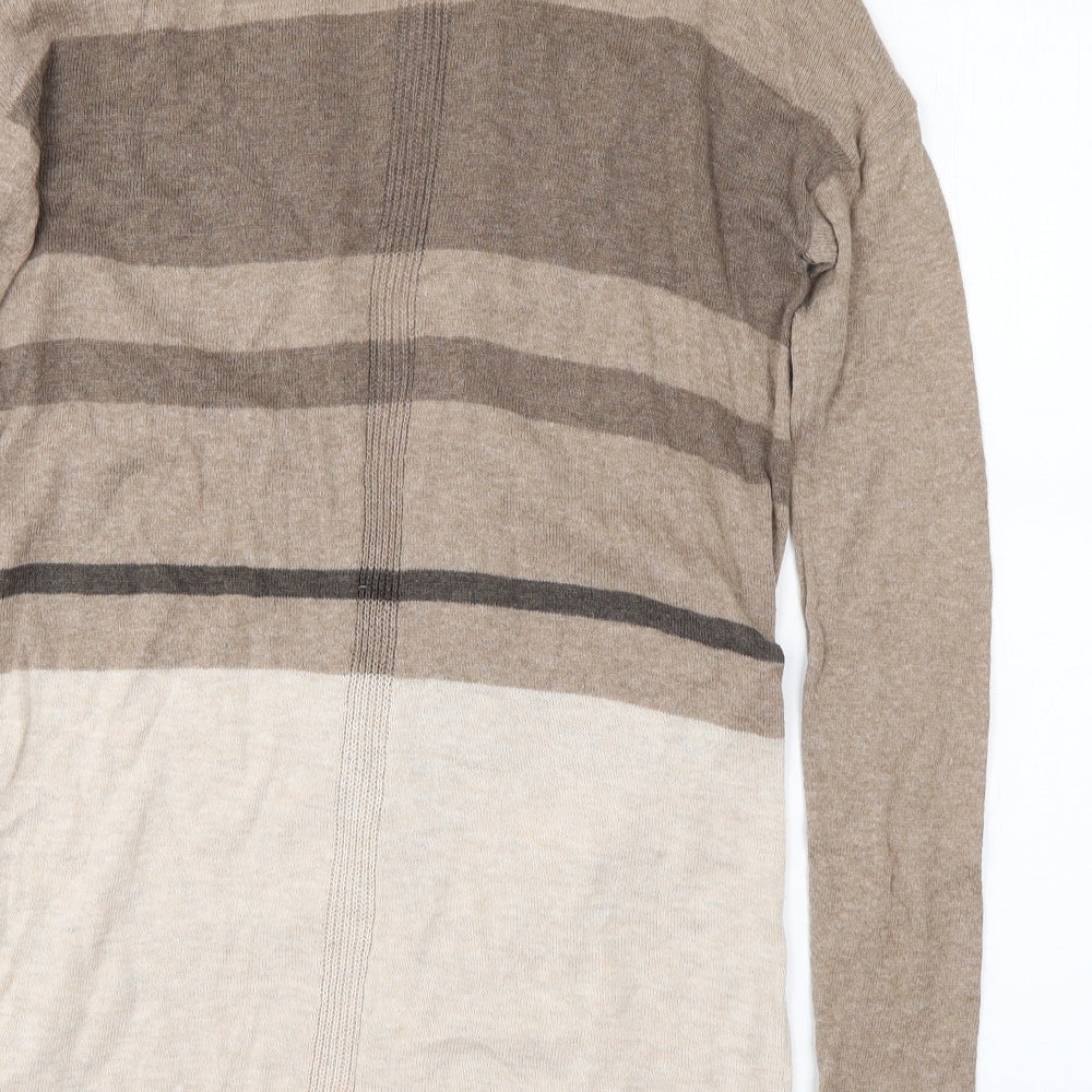 Gap Womens Brown Round Neck Cotton Cardigan Jumper Size XS