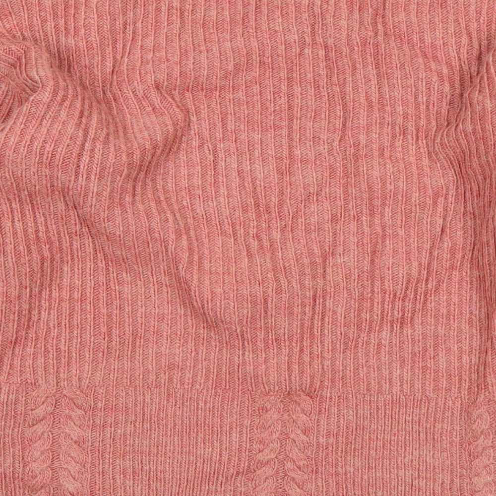 George Womens Pink Round Neck Acrylic Pullover Jumper Size 8