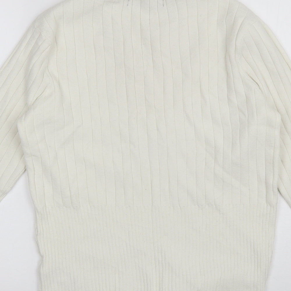 Womens UK Size 12 Marks and Spencer White Pullover Jumper